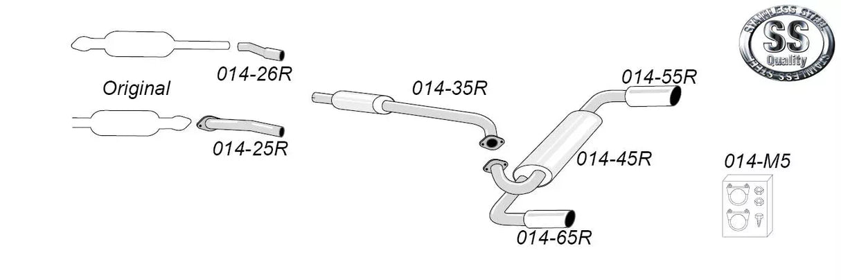 Sportavgassystem från Simons till Mazda MX-5 (NB) 1.8