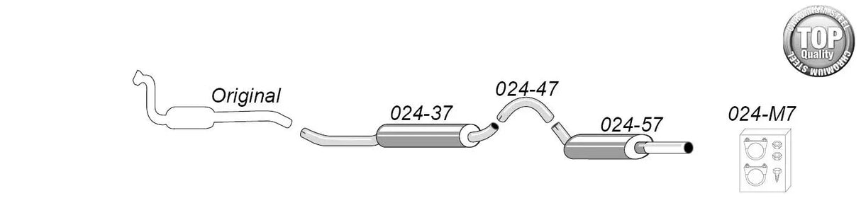 Avgassystem Volvo 760 2,5" Turbo Multilink