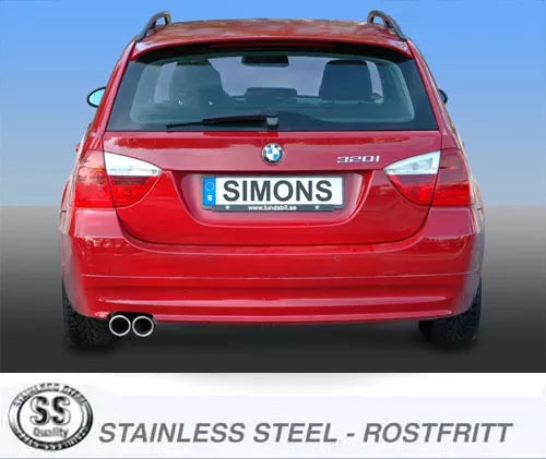 Avgassystem BMW E90 318D/320D 2*80