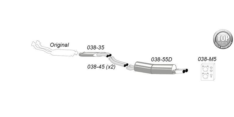 BMW E34 525-24V Sportsystem 2*70 / 038-H5D