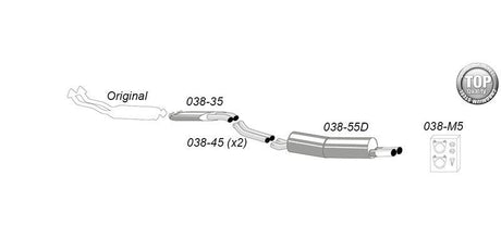 BMW E34 525-24V Sportsystem 2*70 / 038-H5D