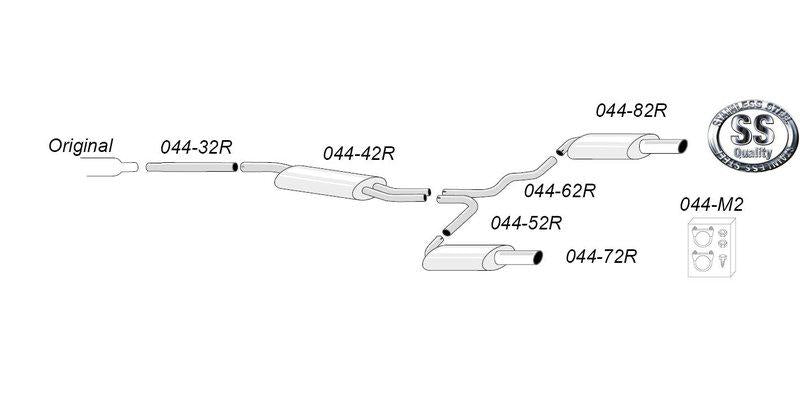 Avgassystem Audi A4 8E 1,8T