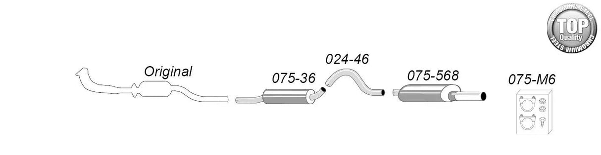 Sportsystem 2,5" Volvo 740/940 cat (1x80)