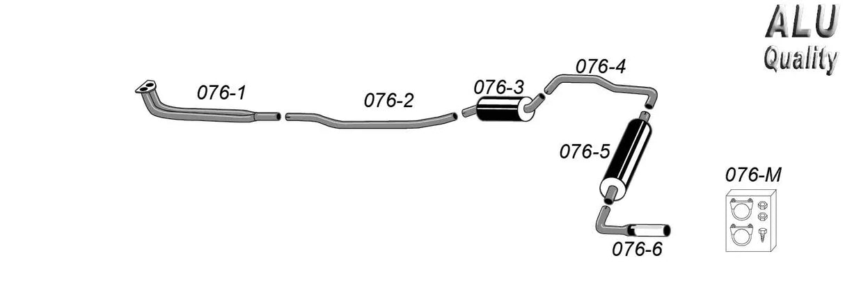 Simons sport avgassystem till Volvo 240, 76-88