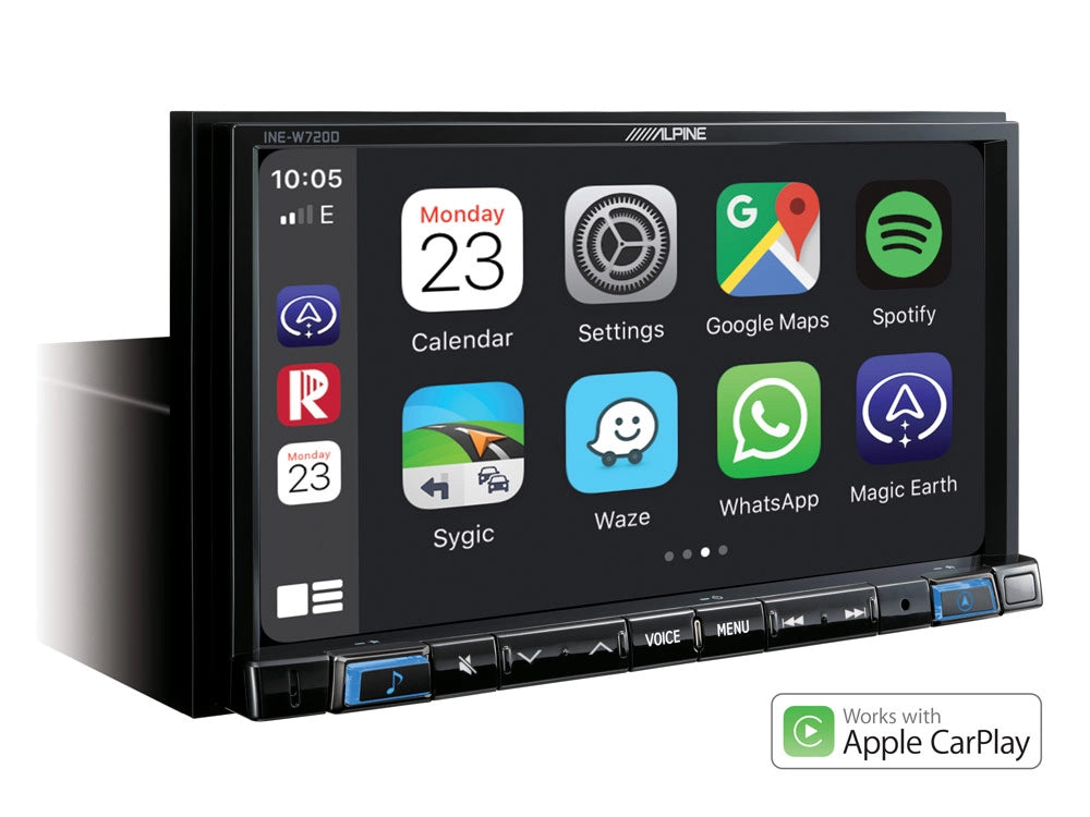Alpine INE-W720D, bilstereo med navigation, Apple CarPlay och Android Auto
