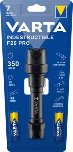 VARTA Indestructible F20 Pro LED – Extremt Slagtålig Ficklampa med Industristandard