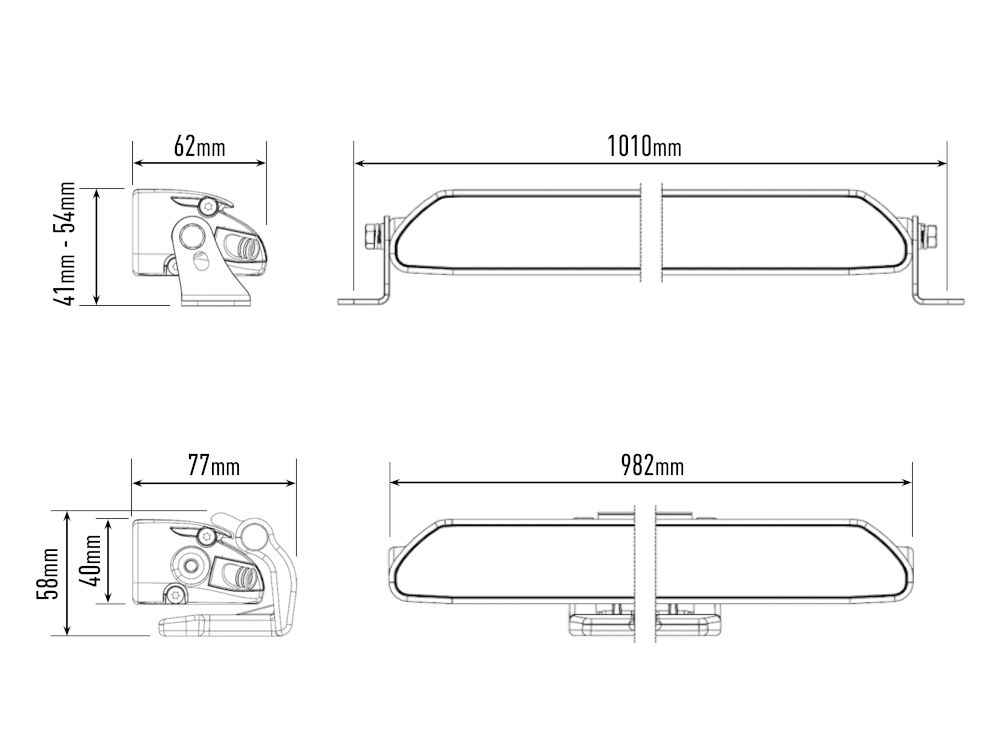 Lazer Linear 36 Std LED extraljusramp 39″ (982 mm) E-märkt
