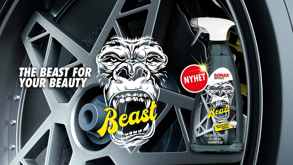 SONAX Beast Fälgrengöring 1L – Testvinnande kraft mot tuff smuts