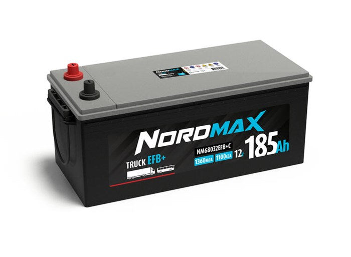 Lastbilsbatteri, Universal 12V Nordmax NM68032EFB+C