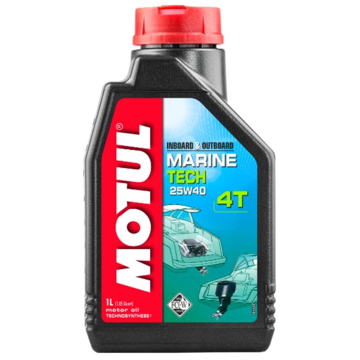 Motul Outboard Tech 4T 10W-40, Motorolja 4-takt marinolja 1 liter