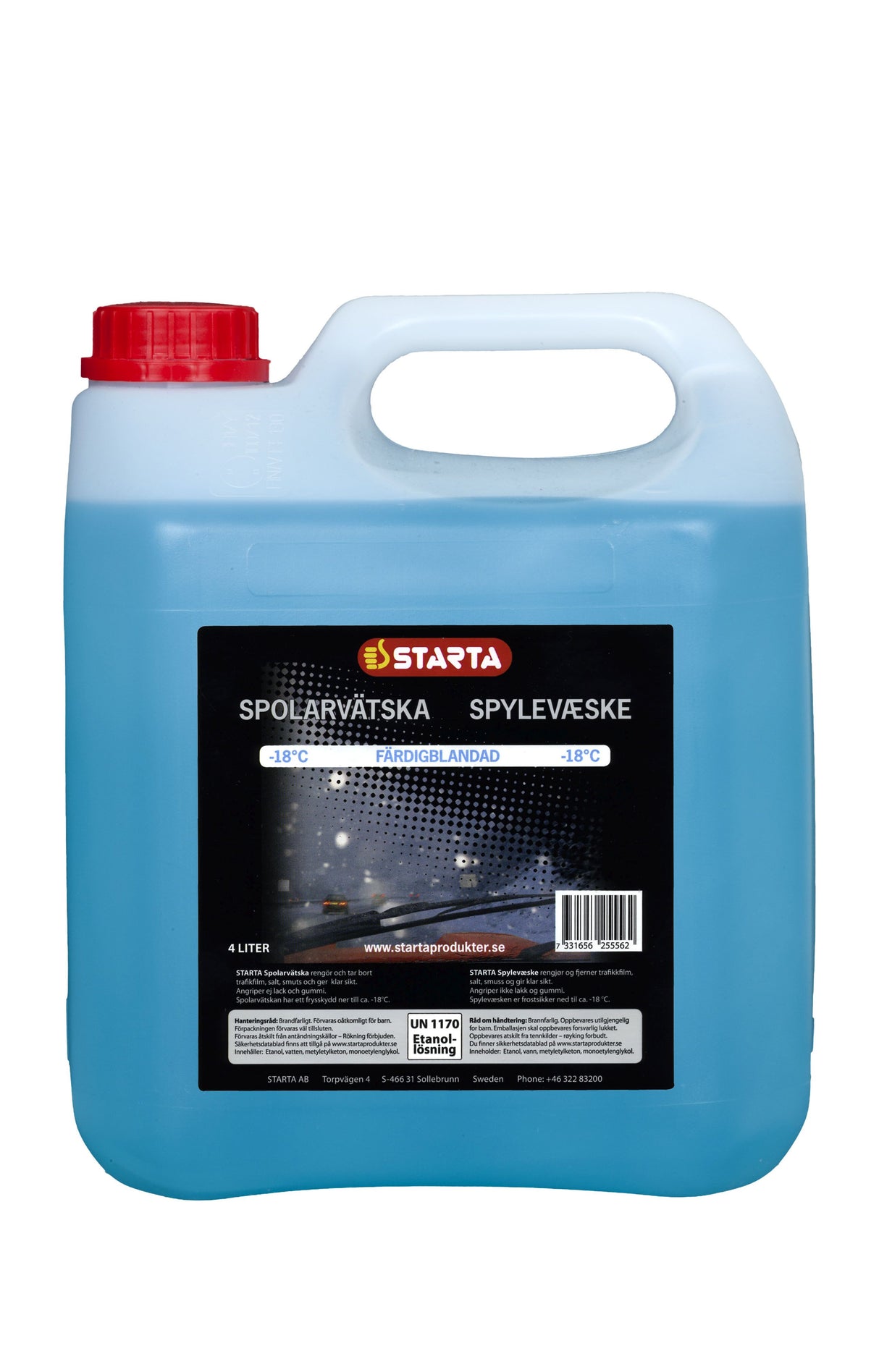 Spolarvätska Färdigblandad i dunk 4 liter, STARTA