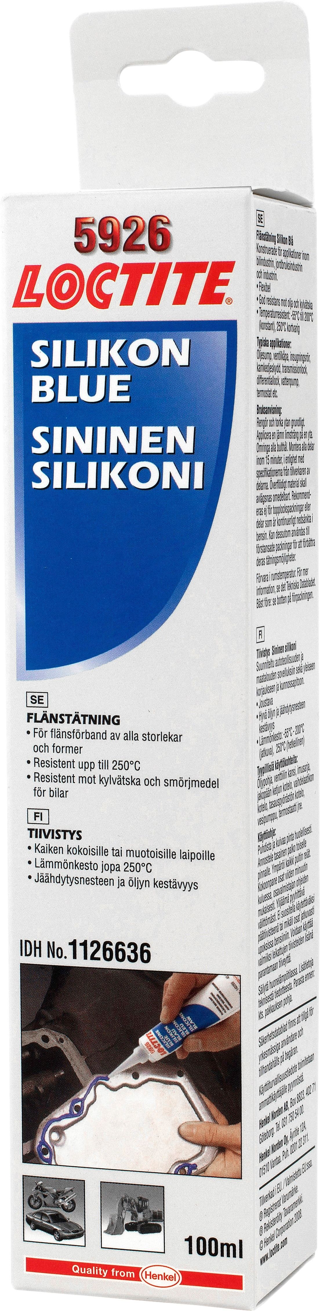 Loctite SI 5926 Blå silikontätning 100 ml, Flänstätning tål alla slags vätskor som används i motorer