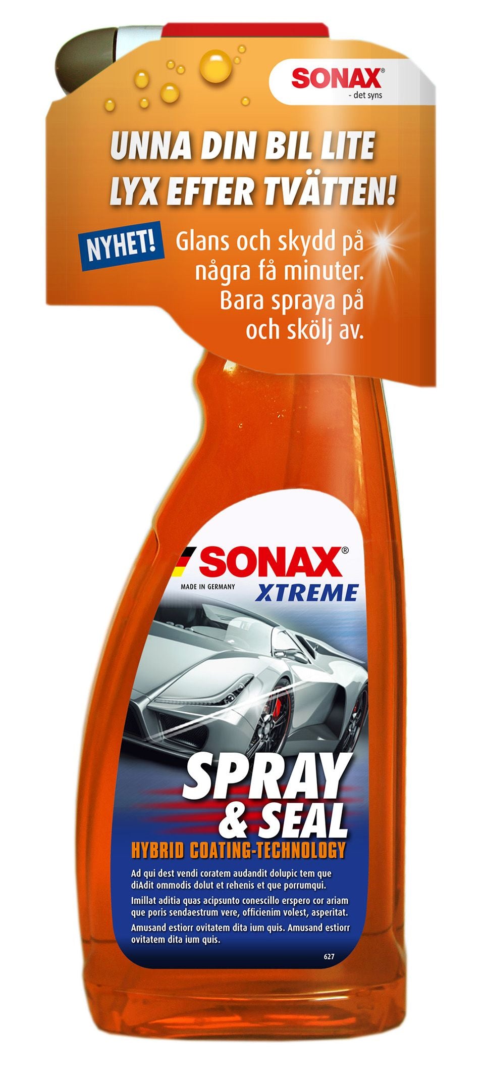 SONAX Xtreme Spray & Seal 750 ml – Snabb försegling med hög glans och vattenpärleffekt