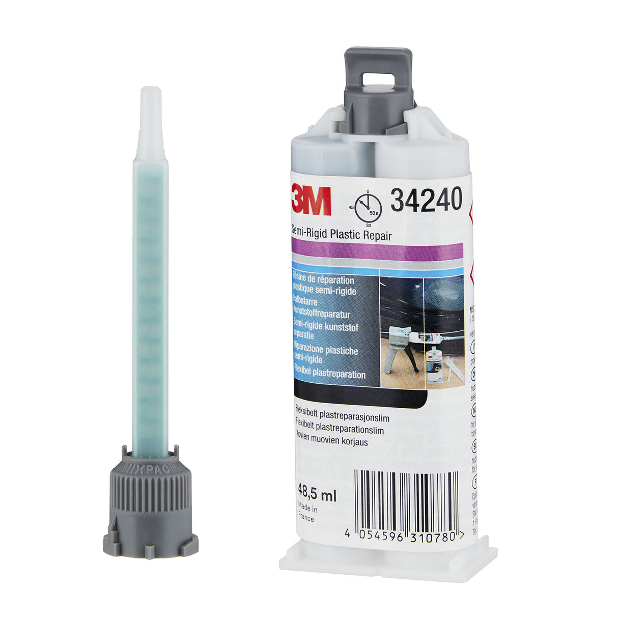 3M Automix Limmande Spackel 50 ml – Tvåkomponentslim för Plast, Glasfiber & Metall