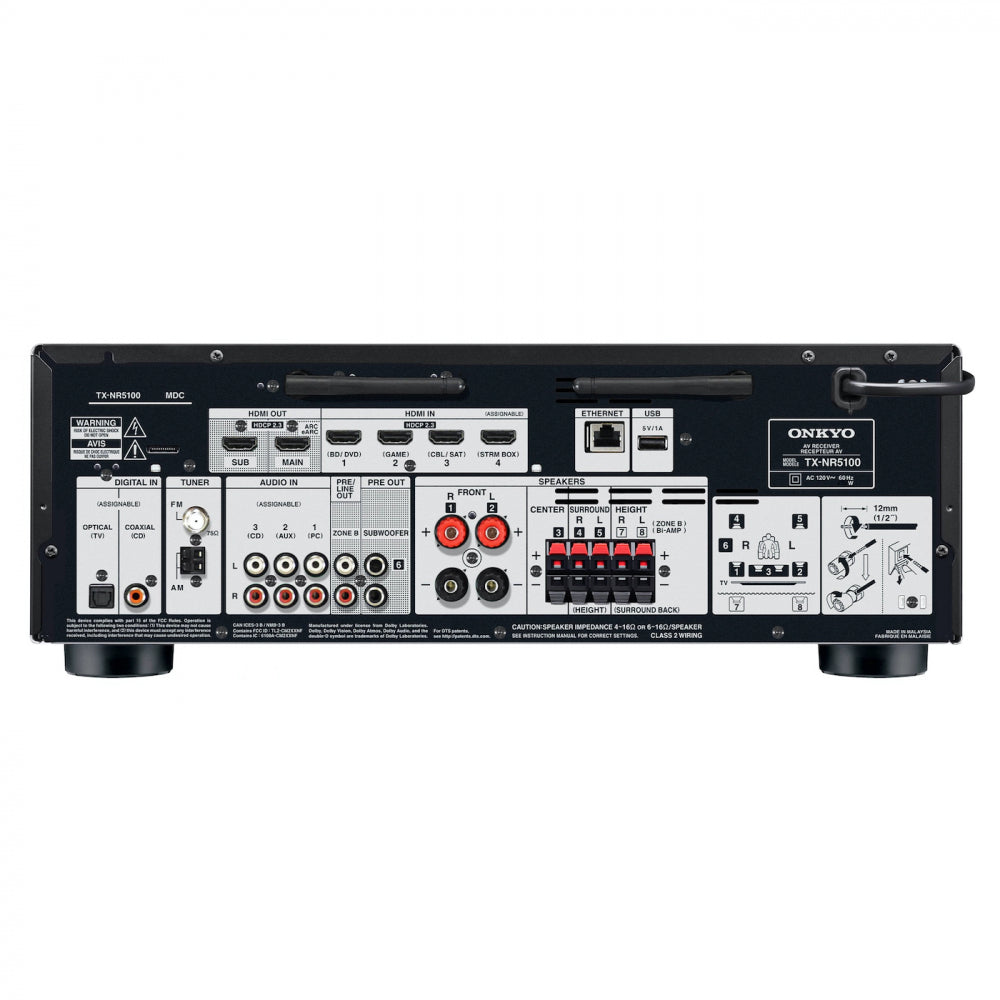 Onkyo TX-NR5100 hemmabioförstärkare, svart