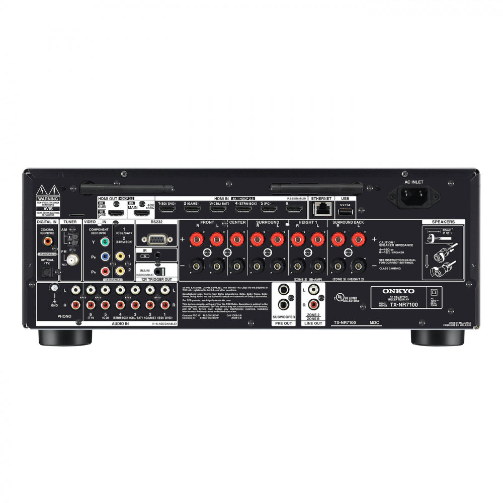 Onkyo TX-NR7100 hemmabioförstärkare, svart