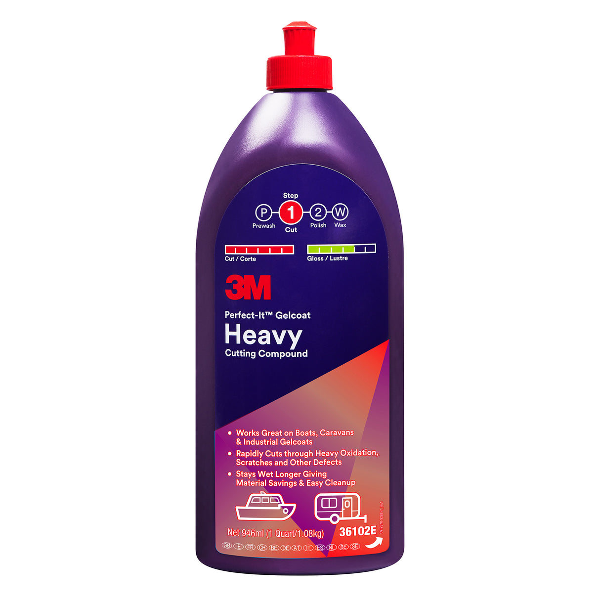 3M Perfect-It Gelcoat Heavy Cut Slipmedel - 946 ml
