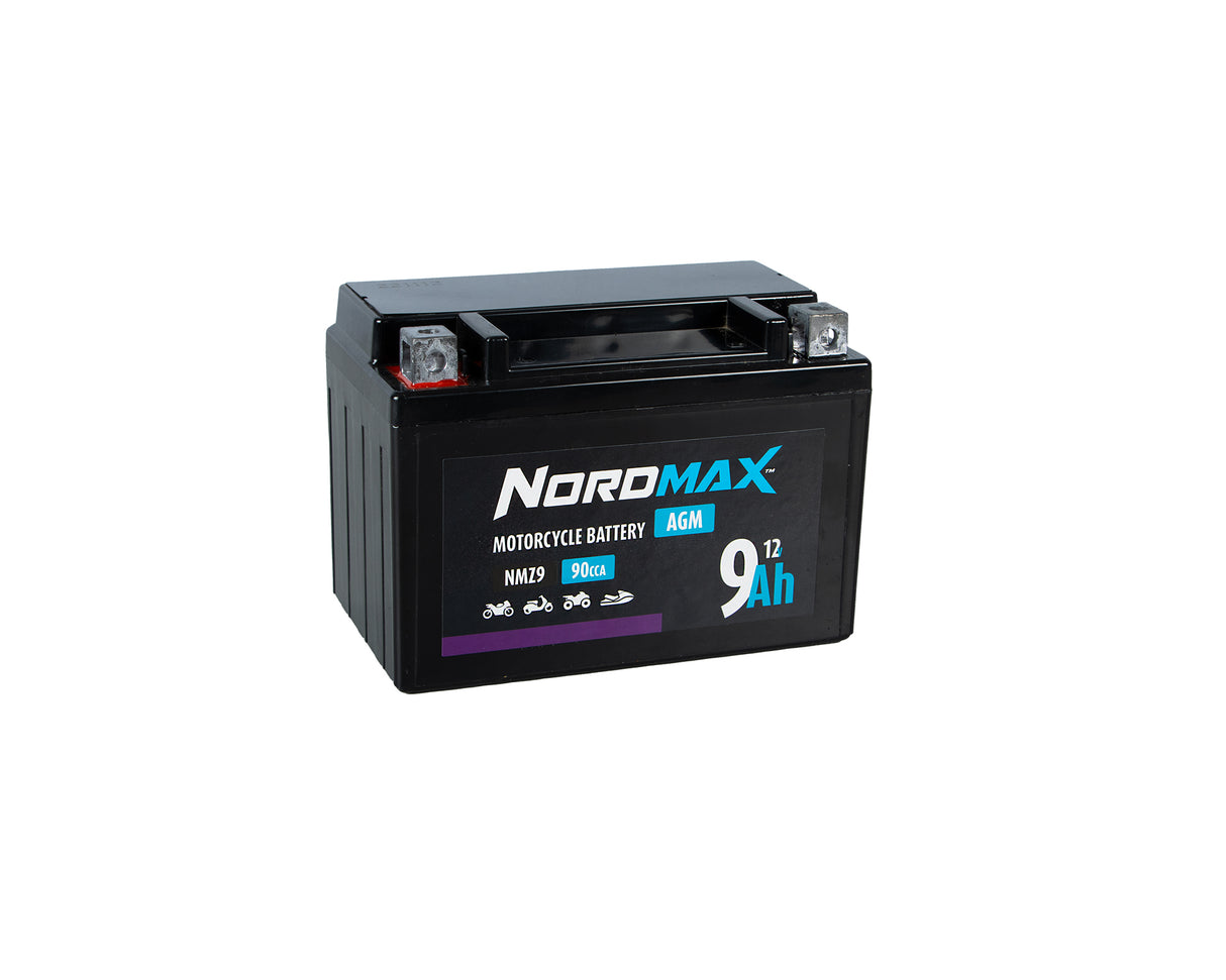 Agm Nmz9 Startbatteri Motorcykel 12V 9Ah L151mm X B87mm X H107mm (Fylld O Laddad)