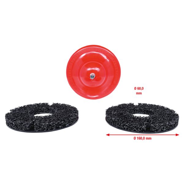 KS TOOLS hjulnavslipsats, Ø 160 mm, 4-delars