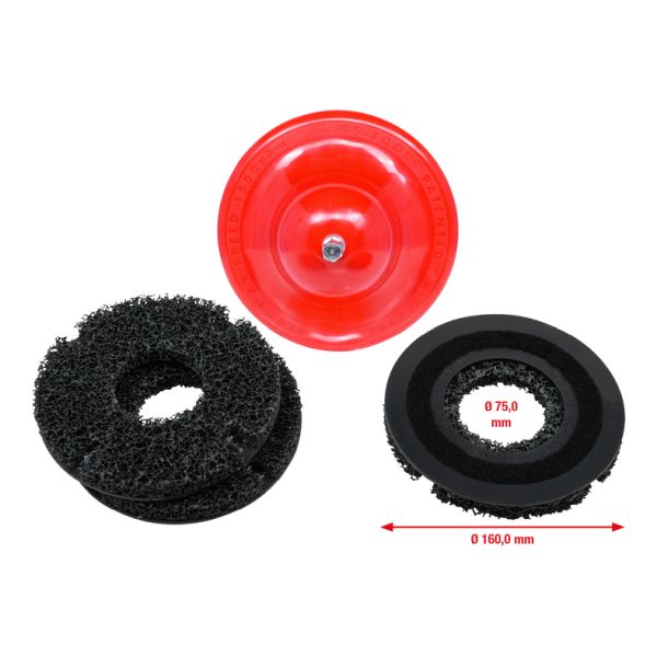 KS TOOLS hjulnavslipsats, Ø 160 mm, 4-delars