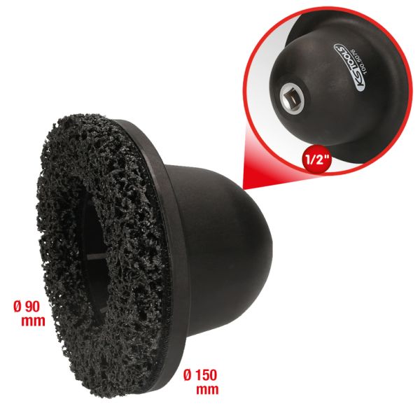 KS TOOLS Hjulnavslipsats, Ø 150 mm, inner-Ø 90 mm, 2 delar