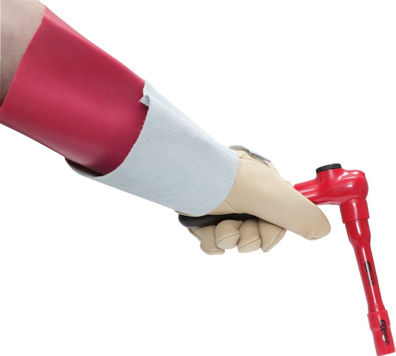 KS TOOLS Isolerad elektriker-skyddshandske naturlatex, storlek 10, röd