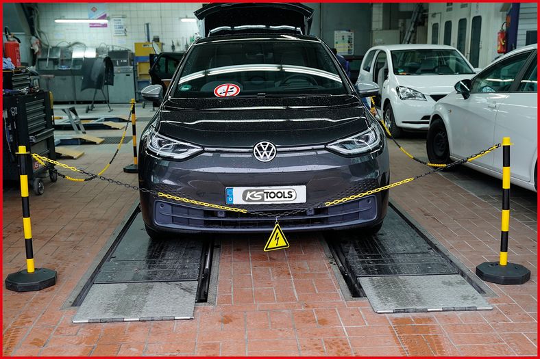 KS TOOLS Avspärrningsstolpe- sats med kedja