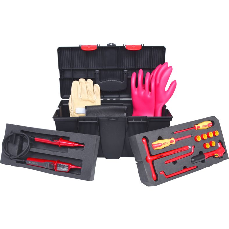 KS TOOLS Isolerad verktygssats för hybridbilar, 16-delars