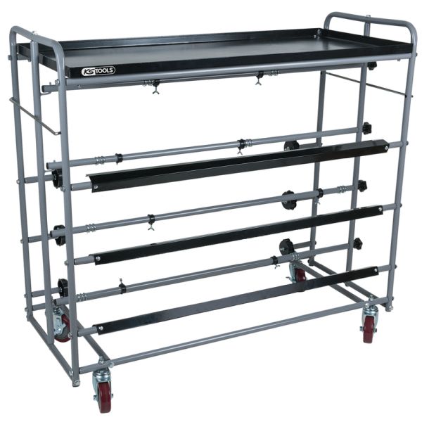 KS TOOLS Lackeringsstativ, Pappersvagn med 3 nivåer, Lackeringsbänk