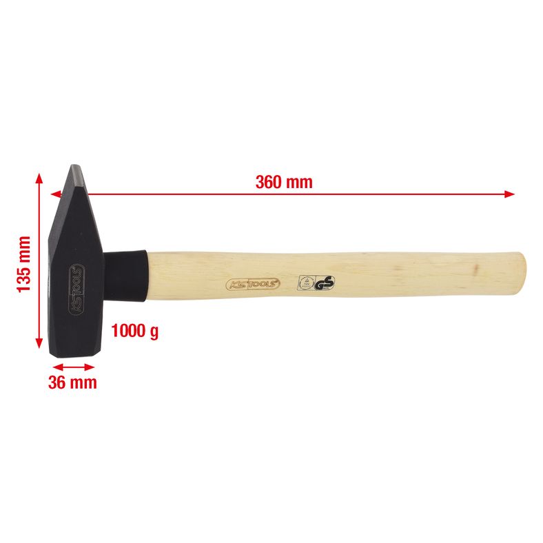 KS TOOLS Låssmedshammare 1268g