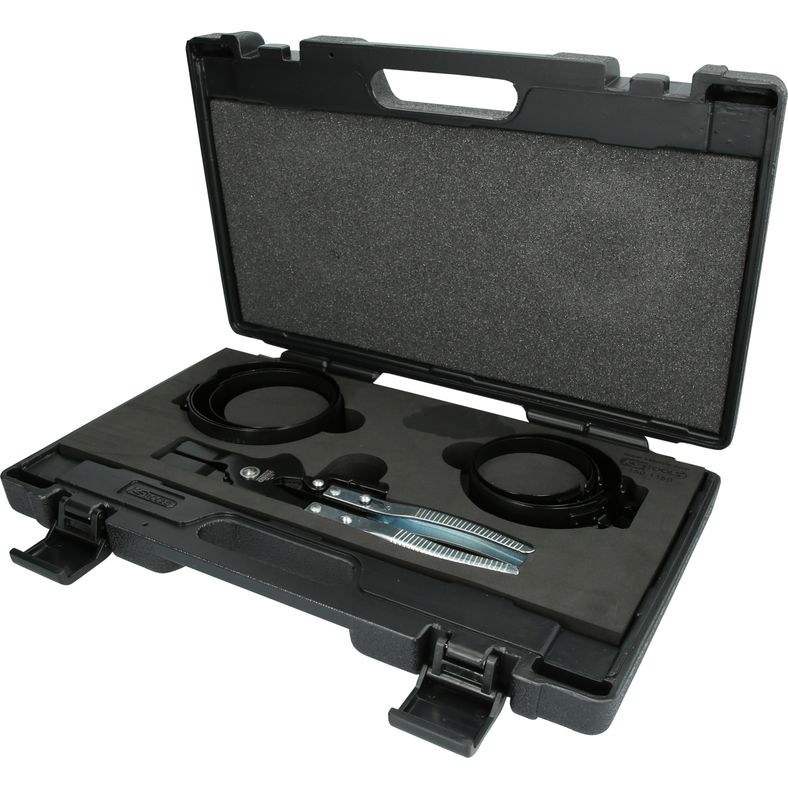 KS TOOLS Kolvring-spännbandsats, 7-delars