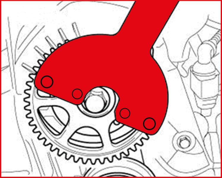 KS TOOLS Låsverktyg för rem