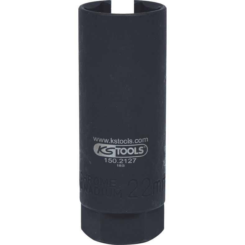 KS TOOLS 3/8'' Lambdasondhylsa djup, slitsad, 22mm