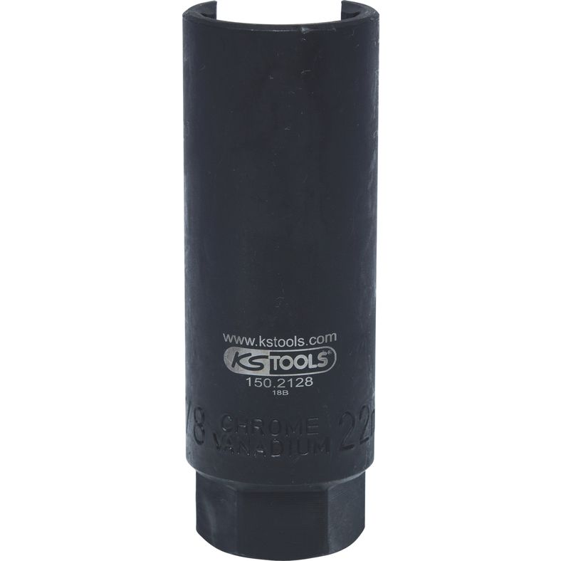 KS TOOLS 3/8'' Lambdasondhylsa djup, slitsad, 22mm