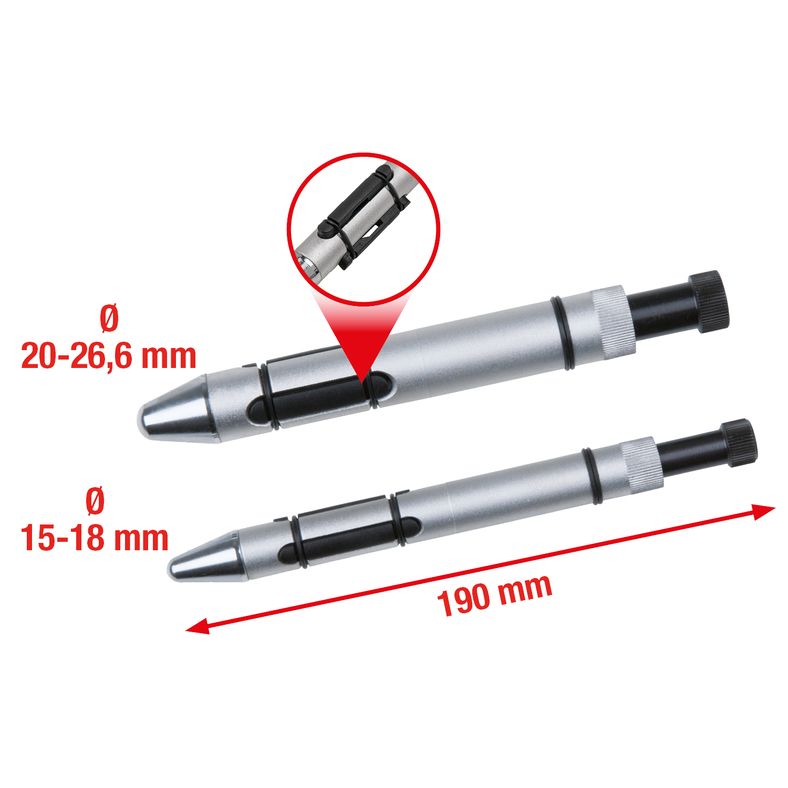 KS TOOLS Kopplingscentreringsstans-sats Ø 15,0 - 26,6 mm, 2-delars