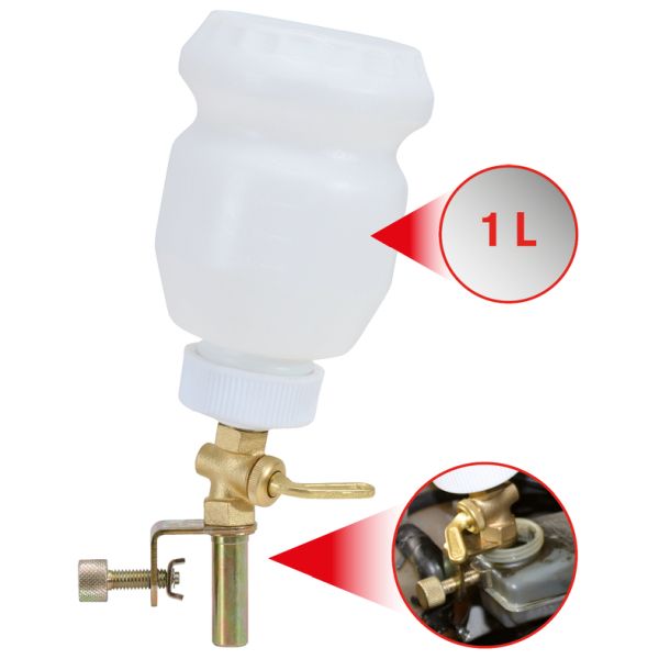 KS TOOLS Påfyllningsfalsk-enhet för bromsavluftning