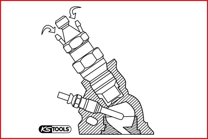 KS TOOLS 1/2" Insprutningsmunstycken-jackmutter, SW27 mm