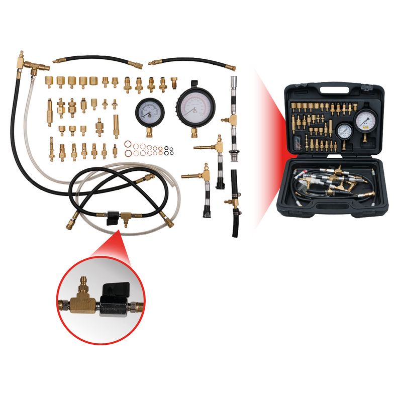 KS TOOLS MASTER bränsle-insprutningssystem-trycktestutrustning-sats för O