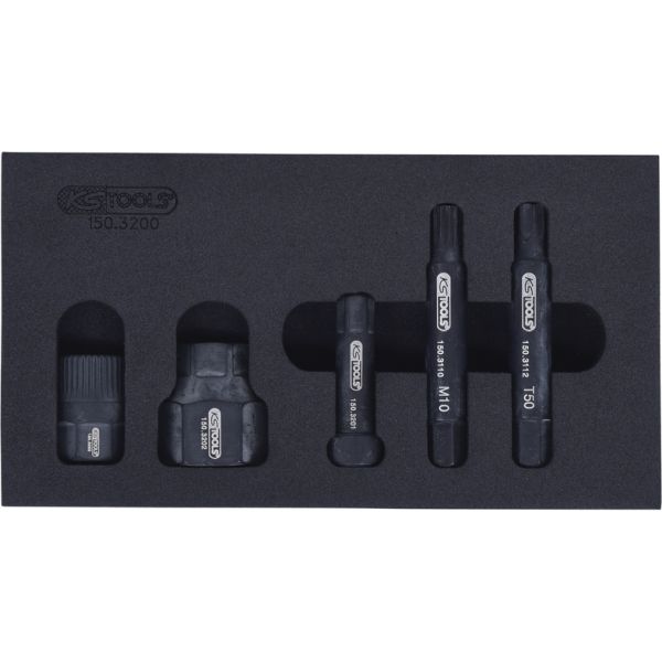 KS TOOLS ljusmaskiner-kombinyckelsats, 5-delars.