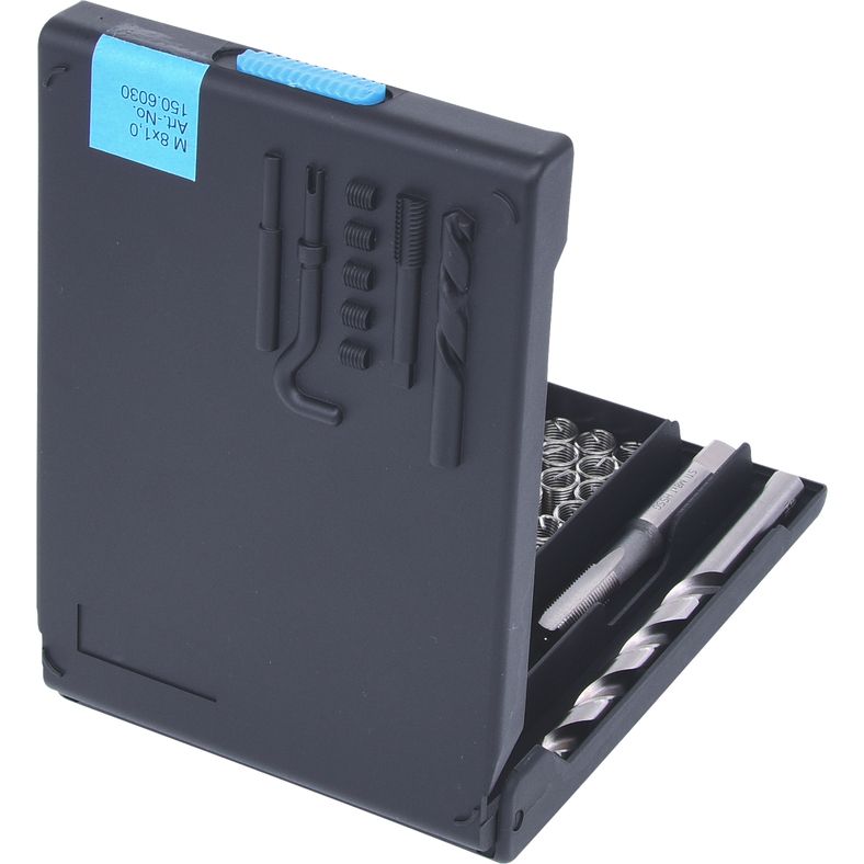 KS TOOLS Nirostål gäng-reparation-sats M8x1,0x11mm, 24-delars