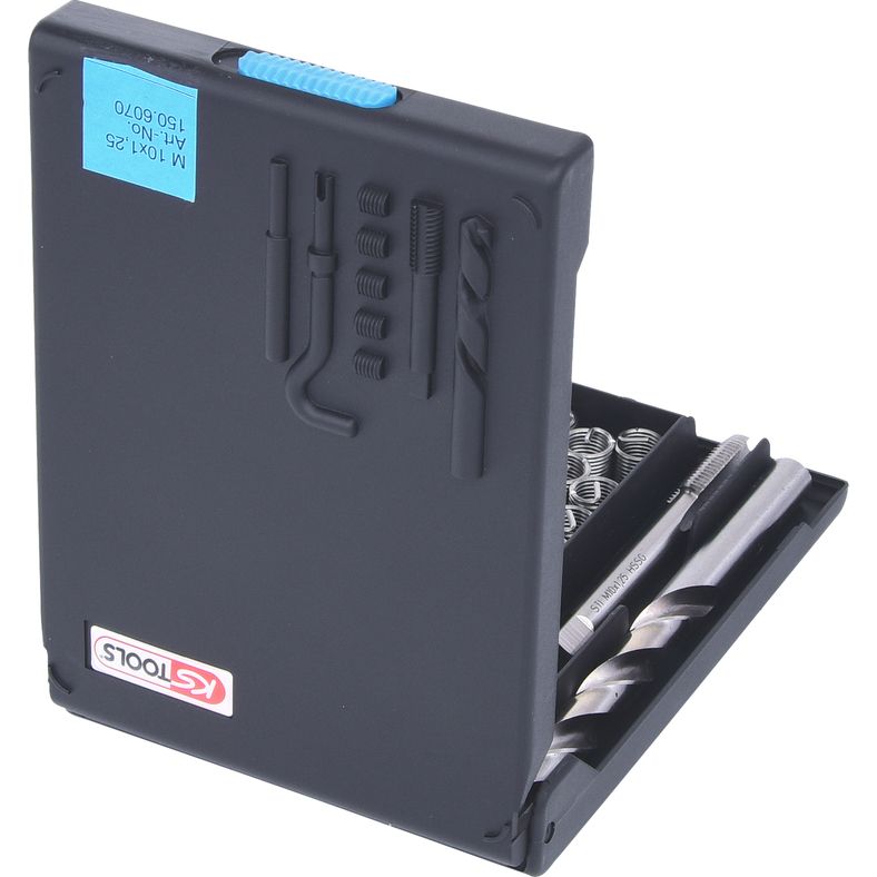 KS TOOLS Nirostål gäng-reparation-sats M10x1,25x13,8mm, 19-delars