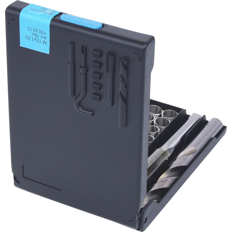 KS TOOLS Nirostål gäng-reparation-sats M12x1,25x16,8mm, 14-delars