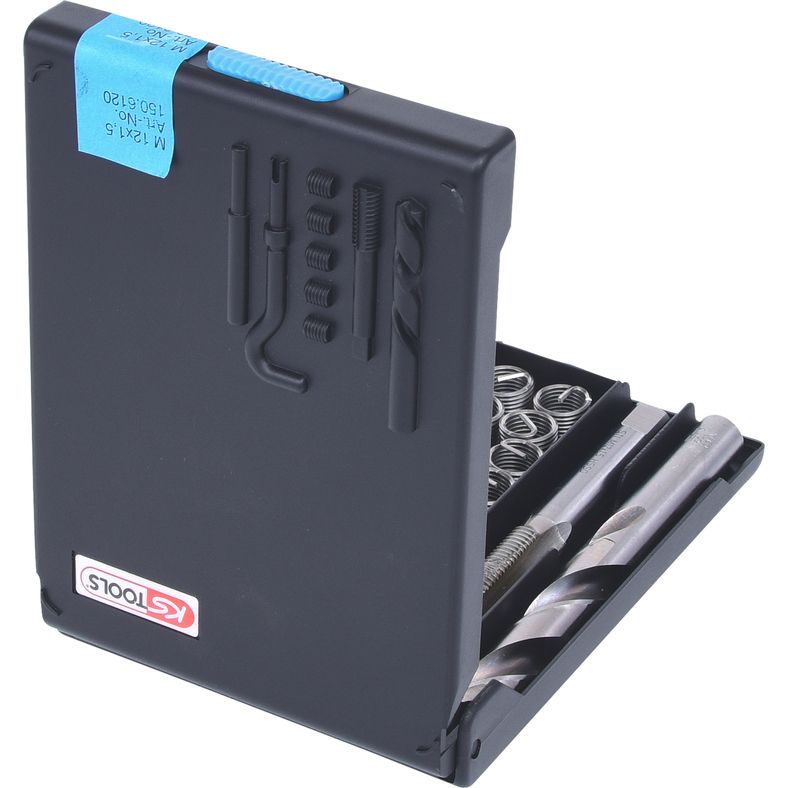 KS TOOLS Nirostål gäng-reparation-sats M12x1,5x16,5mm, 14-delars