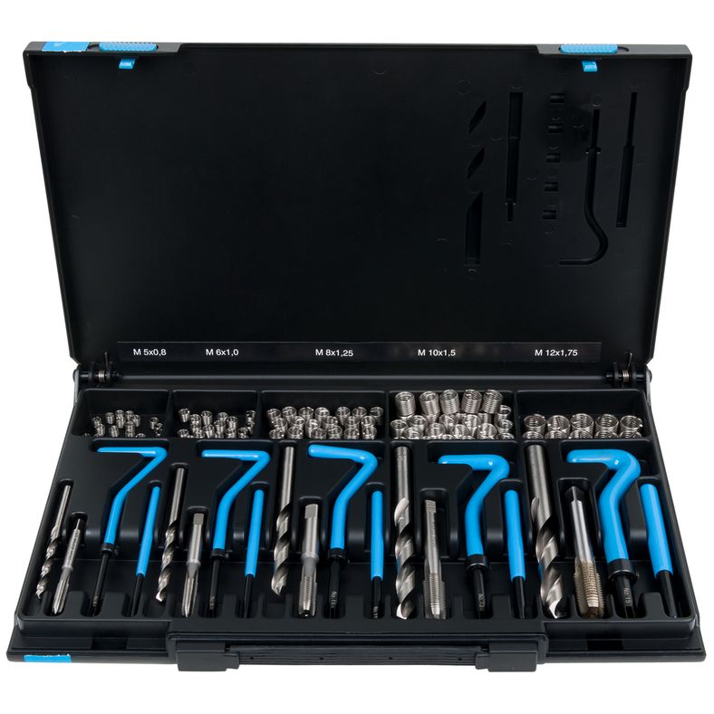 KS TOOLS Nirostål gäng-reparation-sats M5-M12, 130-delars