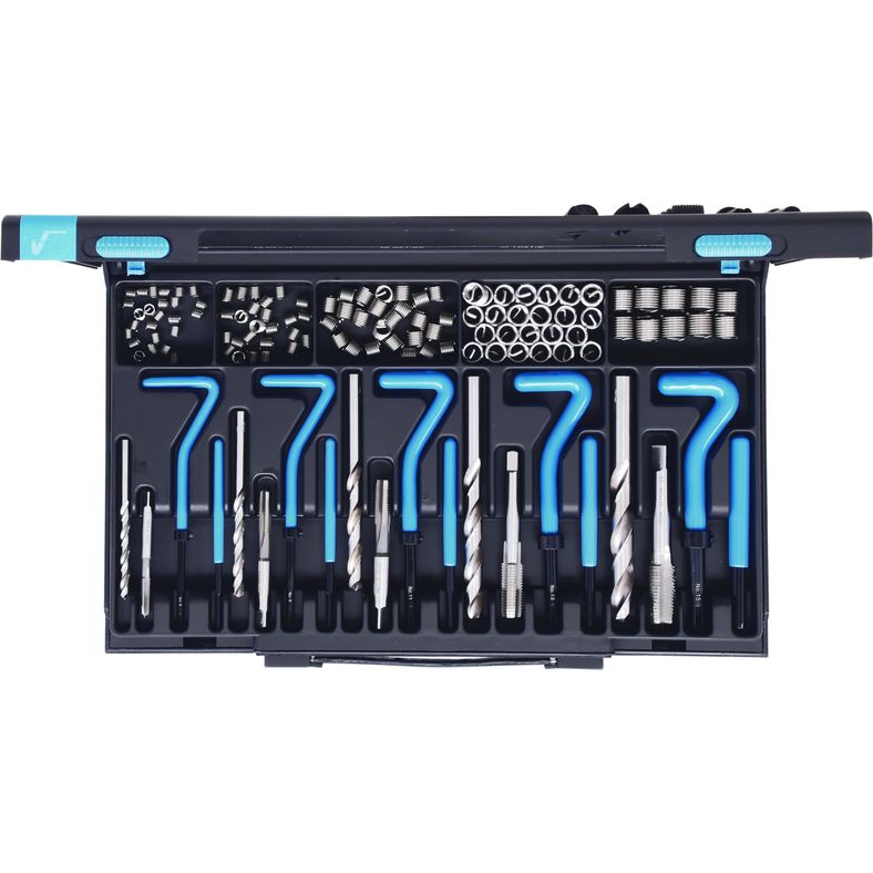 KS TOOLS Nirostål gäng-reparation-sats M5-M12, 130-delars