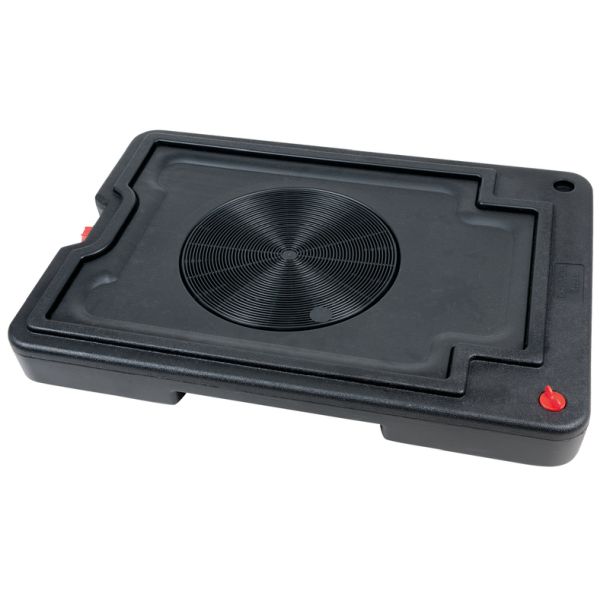 KS TOOLS Rörlig oljeuppsamlingstråg 30 l, extra platt med rullar