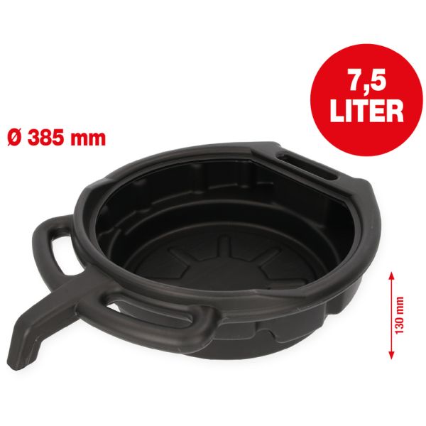KS TOOLS oljeuppsamlingstråg 7,5 Liter, Ø 385 mm