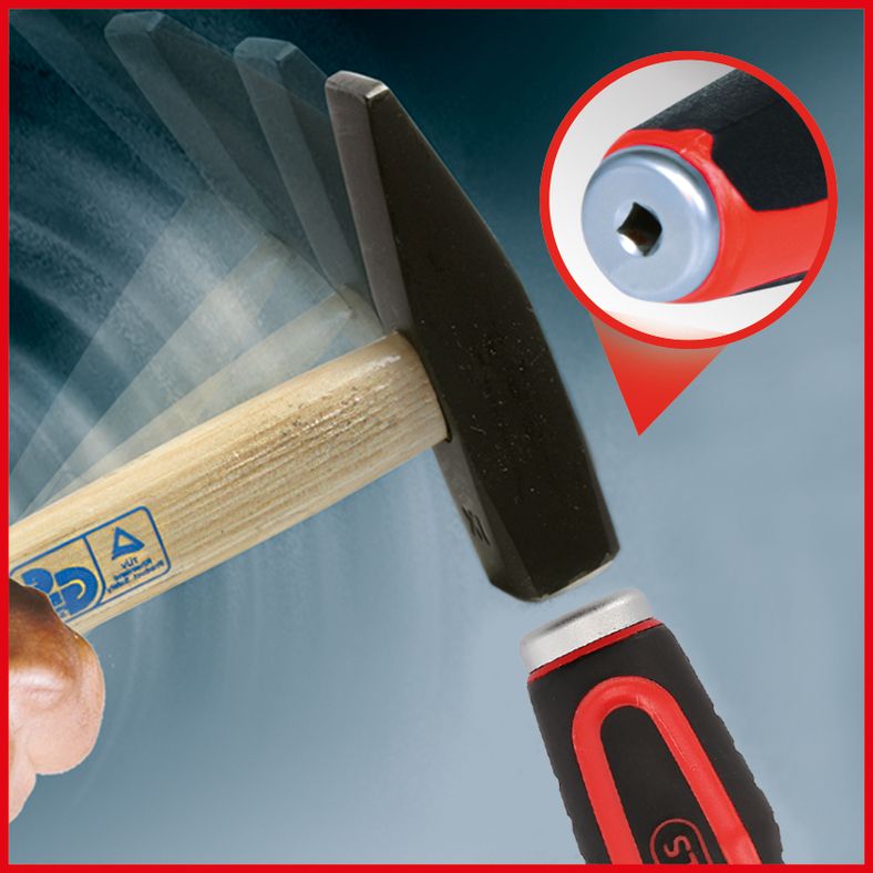 KS Tools ERGOTORQUEmax Skruvmejselsats med Slagkappa – 13 delar