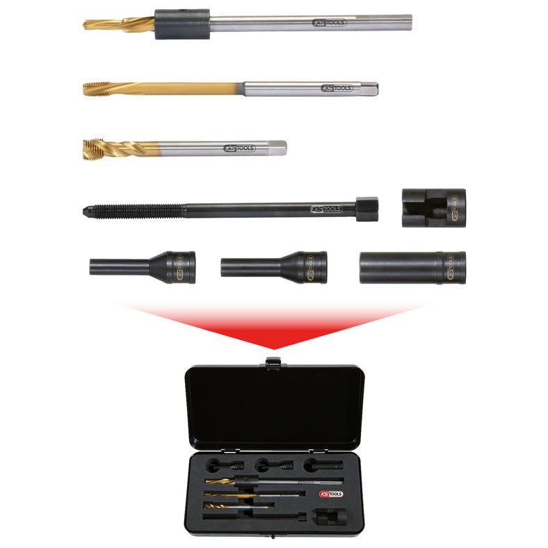 KS TOOLS Universell glödstift-utborrnings-sats M12 x 1,25