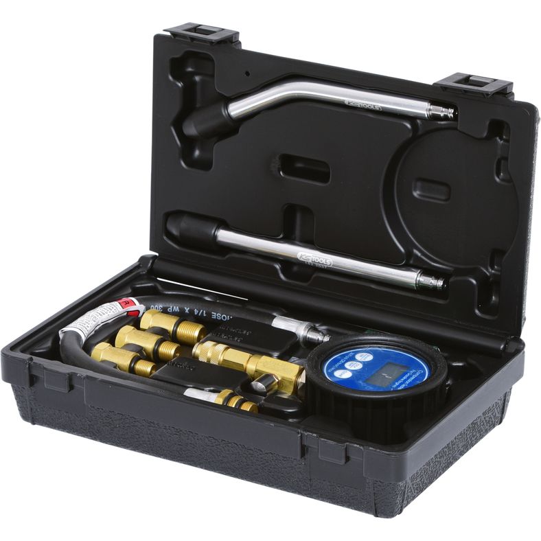 KS TOOLS Kompressionstestare-sats, digital, 7-delars
